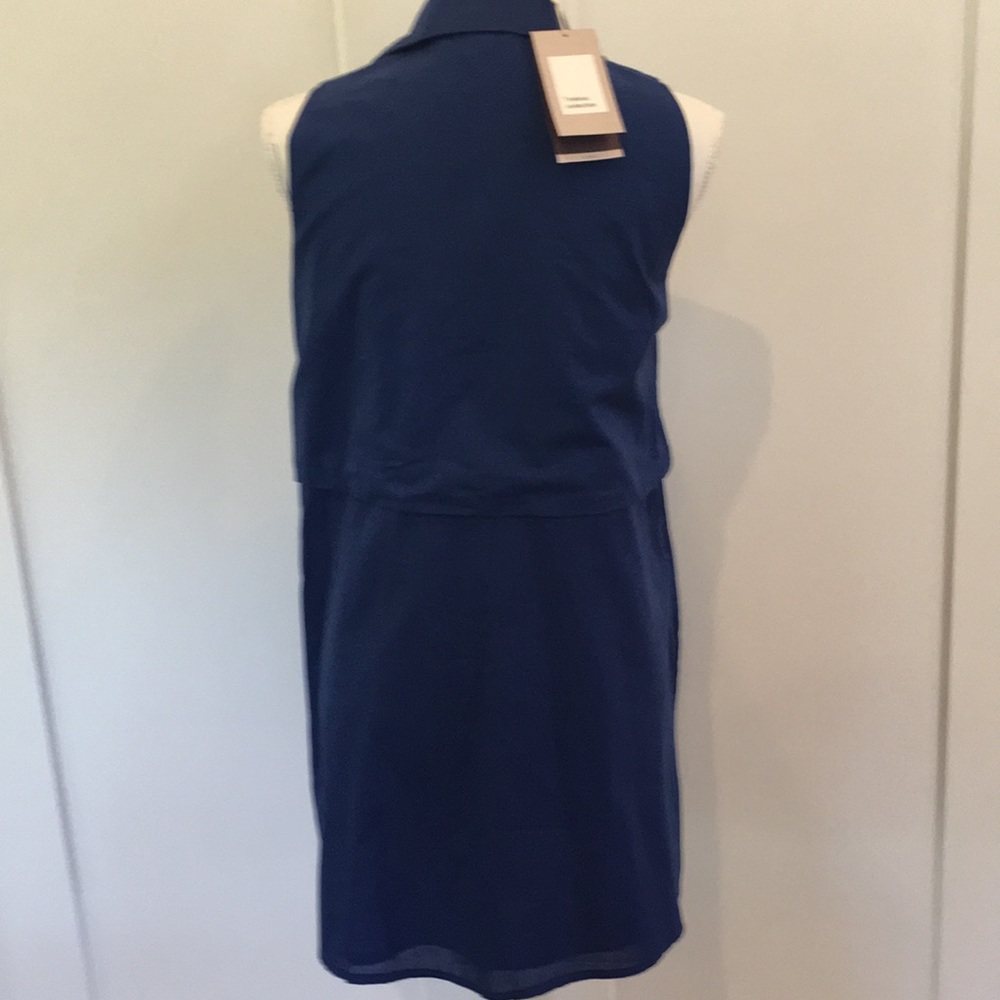 Zara Trafaluc Blue Dress Tunic Empire Waist XS NWT - Picture 4 of 6